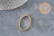 Oval 304 Stainless Steel Gold Tone Open Bezel Pendant 35mm, x1 (G11249)