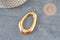 Colgante ovalado calado de acero inoxidable 304 dorado texturizado de 58 mm, x1 (G11268)
