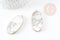 Pendentif ovale howlite blanche, fournitures créatives,pendentif bijoux, pendentif pierre, howlite naturelle, 52mm, x1 G2101