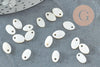 Pendentif ovale nacre blanche naturelle,perle ovale,nacre naturelle,coquillage blanc,8mm,x20 G4152