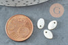 Pendentif ovale nacre blanche naturelle,perle ovale,nacre naturelle,coquillage blanc,8mm,x20 G4152