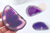 Pendentif ovale tranche agate violette 50-110mm,Pendentif pour bijoux,pierre naturelle, x1 (G8361)