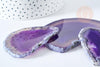 Pendentif ovale tranche agate violette 50-110mm,Pendentif pour bijoux,pierre naturelle, x1 (G8361)