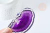 Pendentif ovale tranche agate violette 50-110mm,Pendentif pour bijoux,pierre naturelle, x1 (G8361)