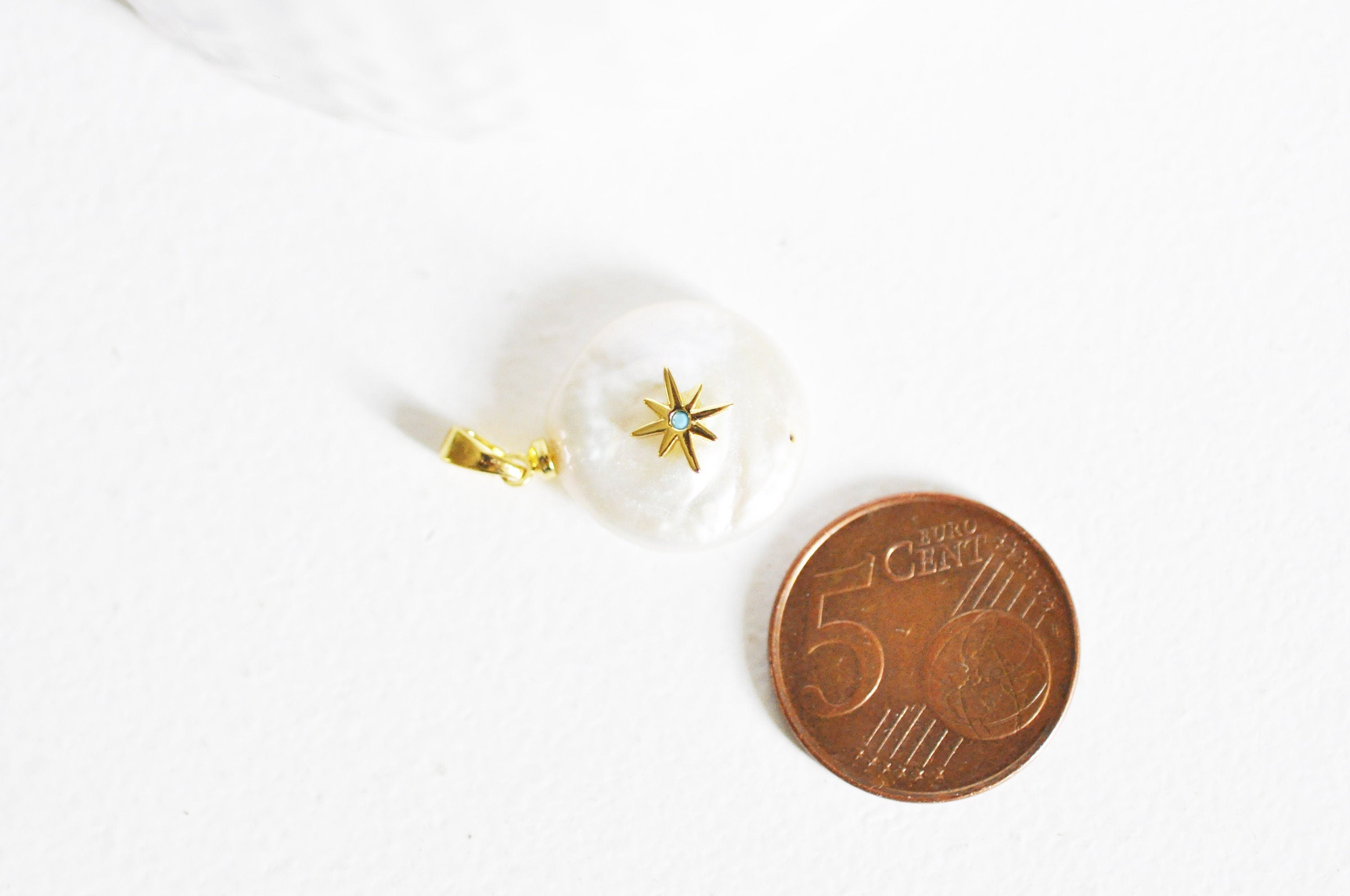 Pendentif perle naturelle Keshi coquillage zircon,porte bonheur,création bijou,perle naturelle eau douce blanche,17-27mm, x1,G3249