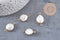 Pendentif perle naturelle Keshi fer doré 20mm, x1 (G1110)