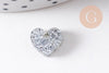 Pendentif petit coeurs acrylique 10mm, x5 (G10208)