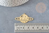 Pendentif planète étoiles acier 201 inoxydable dore 21.5mm, x1 (G6140)