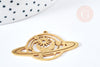 Pendentif planète mystique acier 201 inoxydable dore 25.5mm, pendentif thème espace sans nickel pour création bijoux, x1 G5691