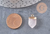 Pendentif pointe aventurine rose naturelle 19mm, pendentif, pendentif pierre rose aventurine naturelle, x1 (G5922)