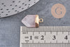 Pendentif pointe aventurine rose naturelle 19mm, pendentif, pendentif pierre rose aventurine naturelle, x1 (G5922)