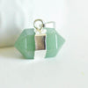 Pendentif pointe aventurine verte,pendentif bijoux, pendentif cristal naturel argenté, Bijou pierre, X1 G1293