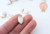 Pendentif pointe howlite naturelle 19mm, pendentif, bijou pierre,pendentif pierre marbrée howlite naturelle, x1 G6041