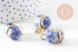 Pendentif pointe sodalite bleue,fourniture créative,pendentif bijoux, fabrication bijoux, pendentif pierre,sodalite naturelle,22mm, x1 (G1145)