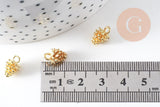 Pendentif pomme de pin laiton brut 12mm, x5 G0375