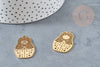 Pendentif poupée russe acier doré 37mm, breloque doré, acier inoxydable doré, pendentif sans nickel, x1 G6126