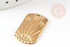 Pendentif rectangle soleil étoile laiton brut 25mm, Pendentif pour création de bijoux DIY x2 G9706