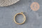 Round stainless steel 304 gilded open back pendant 27.5mm, x1 (G11250)