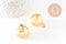 Pendentif rond boule acier inoxydable 304 doré PVD 35mm, x1 (G9663)