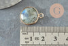 Pendentif rond labradorite naturelle 20mm,pendentif pierre naturelle pour création de bijoux, x1 - G1013