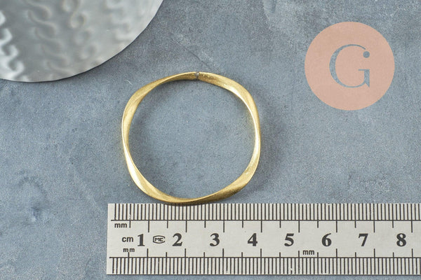 Pendentif rond laiton brut 40mm, breloque laiton brut, bijou laiton, création bijoux, X1(G0114)