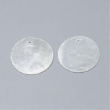 Pendentif rond nacre blanche, pendentif coquillage blanc, coquillage naturel,création bijoux, 30mm,lot 10-20-50- G0358