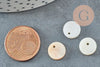 Pendentif rond nacre blanche, pendentif coquillage, coquillage naturel,11mm, x10 (G0360)