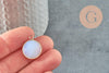 Pendentif rond opalite laiton doré 20mm, x1 (G1234)