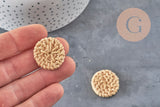 Colgante de mimbre trenzado natural, suministros creativos, cuenta de madera, cuenta de mimbre, cuentas geométricas, 19-25 mm, X2 G2439