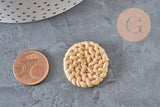 Colgante de mimbre trenzado natural, suministros creativos, cuenta de madera, cuenta de mimbre, cuentas geométricas, 19-25 mm, X2 G2439