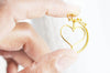 Pendentif rotatif coeur doré pour résine epoxy UV 31mm, pendentif en zamac dore,bijou mobile création bijoux, x1 G3486