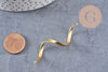 Pendentif spirale laiton brut spirale 55mm, breloques laiton brut sans nickel pour creation pendentif bijoux géométrique, x2 (G4687)