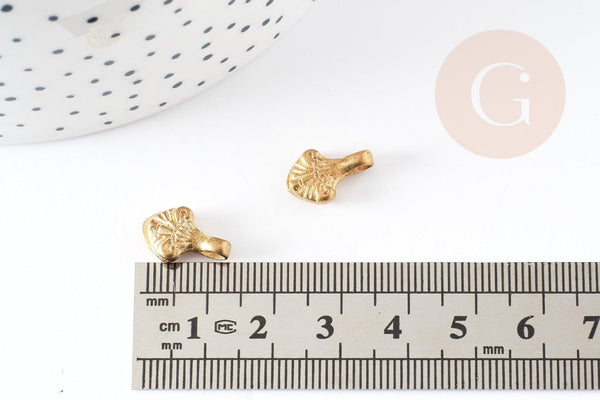 Pendentif tibétain laiton brut, breloque laiton brut, bijou laiton,pendentif laiton brut,14mm, x2 G1519