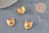 Raw brass tiger relief pendant 16mm, x1 (G10163)