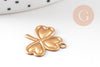 Pendentif trèfle en laiton , x 2 G8026