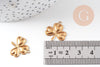 Pendentif trèfle en laiton , x 2 G8026