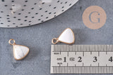 Pendentif triangle howlite,creation pendentif bijoux pierre naturelle, pendentif pierre howlite Naturel,16mm, x1 -G2095