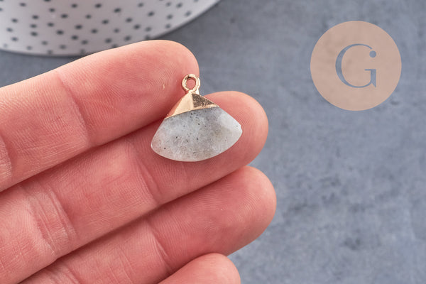 Pendentif triangle labradorite ,pendentif bijoux, pendentif pierre, labradorite naturel,pendentif labradorite,20mm, x1, G2648