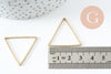 Pendentif triangle laiton brut 30mm, pendentif géométriquecréation bijoux, x10 (G2321)