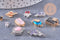 Pendentif verre pierre résine druzy zamac doré 10.5-26mm, x1 (G6415)