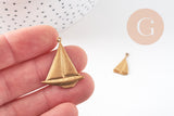 Pendentif voilier en laiton taille petit ou moyen, x1, G7520
