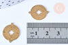 Pendentifs connecteurs ronds laiton brut boussole,connecteurs laiton,création bijoux, x1 G6426
