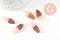 Pendentifs ovale bois résine rose translucide 28mm, création bijoux bois, x5 G1446