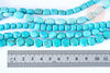 Perle Howlite teintée turquoise foncé naturelle formes mixtes 5-30mm,le fil de 40cm, x1 (G7513)