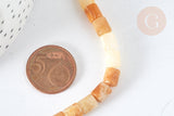 Perle Jade topaze naturelle, pierre naturelle, 6x6mm, le fil de 41cm, x1 (G7540)