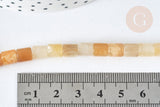 Perle Jade topaze naturelle, pierre naturelle, 6x6mm, le fil de 41cm, x1 (G7540)