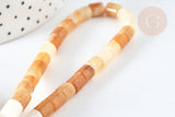 Perle Jade topaze naturelle, pierre naturelle, 6x6mm, le fil de 41cm, x1 (G7540)