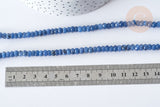 Perle Rondelle jaspe sésame teintée facettée bleu moyen 6x4mm, pierre naturelle, le fil de 37.5cm (G7879)
