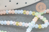 Perle abacus cristal pastel multicolore opaque, perles bijoux, perle abacus, perle cristal,Perles verre ,3x2.5mm,fil de 190 perles, x1 (G7217)