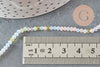 Perle abacus cristal pastel multicolore opaque, perles bijoux, perle abacus, perle cristal,Perles verre ,3x2.5mm,fil de 190 perles, x1 (G7217)